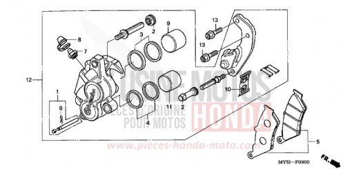 ETRIER DE FREIN AVANT CB500S2 de 2002